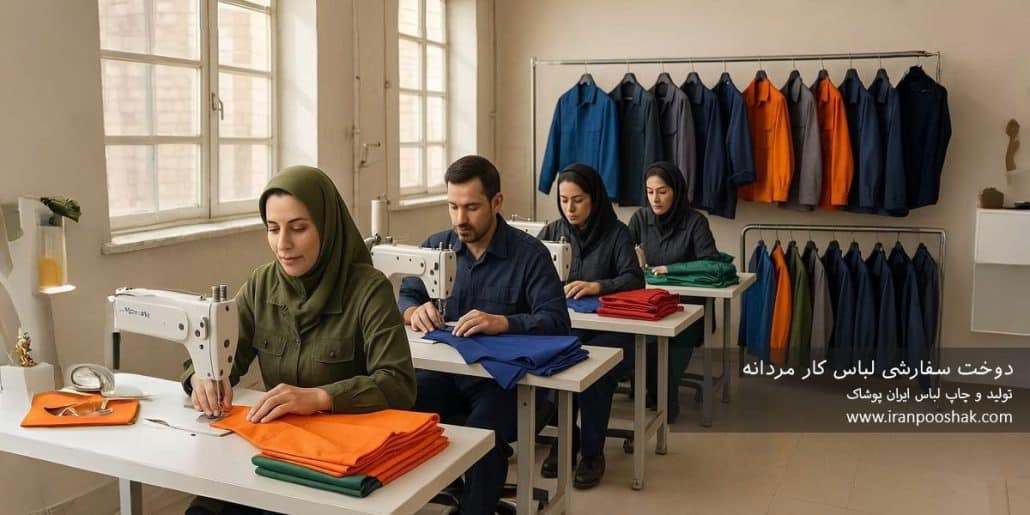 دوخت لباس کار مردانه